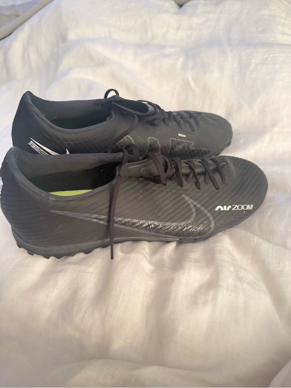 Nike Black Air Zoom Turf Soccer Shoes
